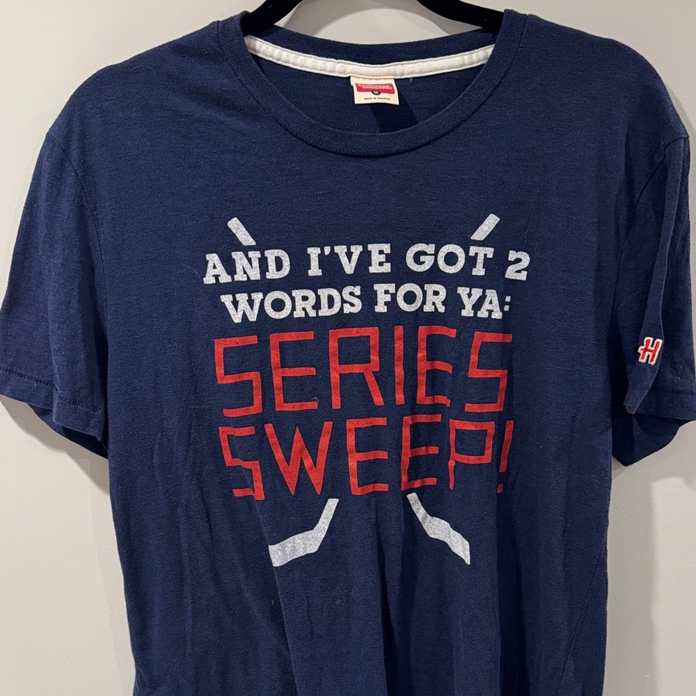 HOMAGE Navy Tee with White Print